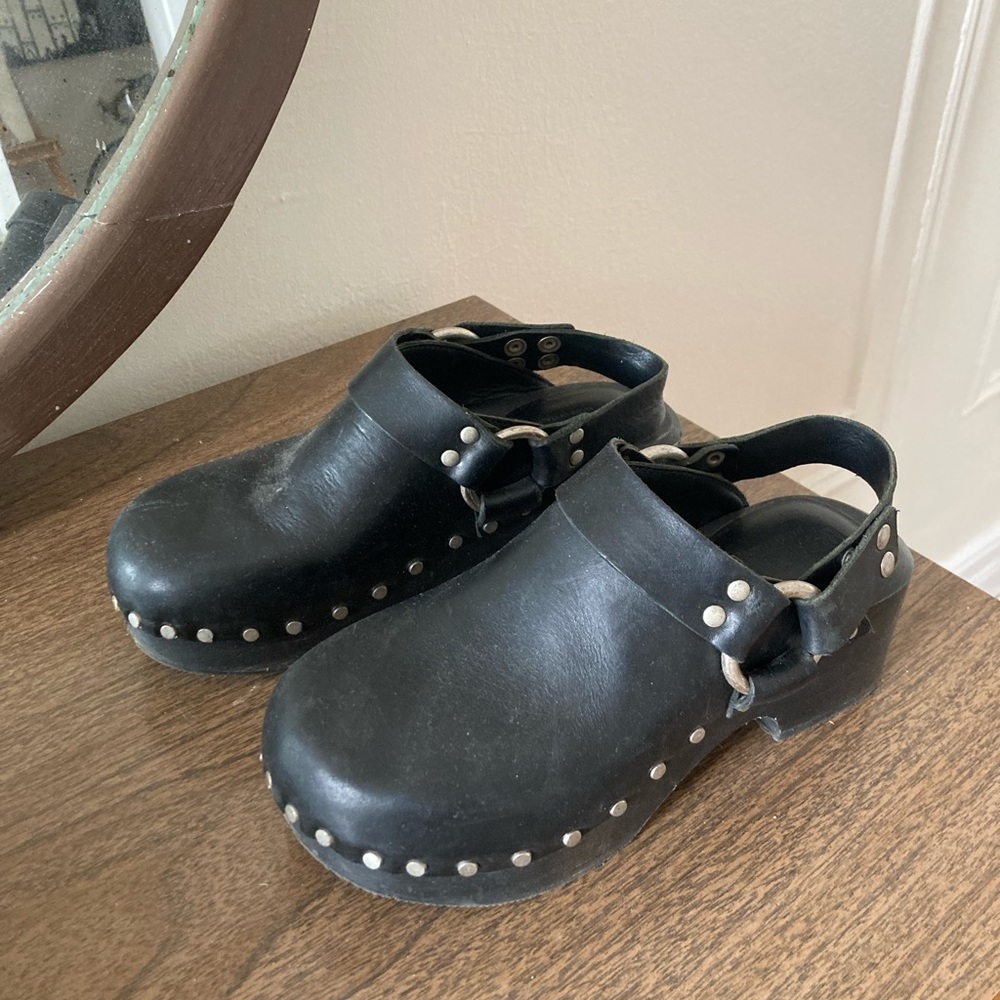 RE/DONE 70s studded biker clogs 35, 6.5